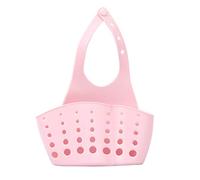 Supporto da cucina, organizer per sgocciolatoio, da cucina, per lavello, da parete, per scarico, per bagno, per lavello, 1 pezzo, rosa, portatile e utile