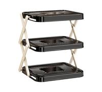Supporto Da Cucina Per Vassoi A Più Strati,Espositore a 3 Strati per Piatti da Cucina - Supporto Verticale Per Preparazione Cibo - Cuochi Chef Famiglie Piccoli Spazi Casa Camper Campeggio Picnic Barbe
