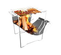 Supporto da fuoco pieghevole - in acciaio inossidabile portatile e pieghevole, supporto per stufa e fuoco da campo | per tenda da trekking, campeggio auto, picnic, pesca, spiaggia, viaggi