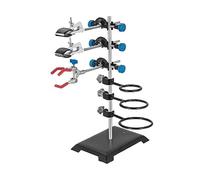 Supporto da laboratorio for supporto con 3 clip regolabili e cappucci for materiale scolastico in acciaio inossidabile for l'insegnamento della biologia chimica Funzionamento Stabile