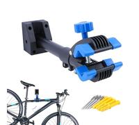 Supporto da lavoro per bicicletta, braccio regolabile in acciaio da 44,5 cm, gancio pieghevole per montaggio a parete, robusto supporto per parcheggio con copertura protettiva in ABS resistente