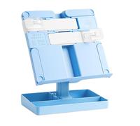 Supporto da lettura pieghevole regolabile per libro di testo pieghevole con clip di pagina per libro tablet spartiti musicali laptop per scrivania