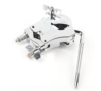 Supporto da montare su rack per tom, supporto in lega di zinco argentato per tom con manico girevole a 360°, hardware compatto e resistente per batteria, adatto a supporti per