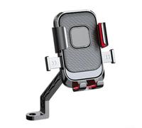 Supporto da moto regolabile a 360 gradi con assorbimento degli urti e cuscinetti antiscivolo per una stabilità sicura del telefono sulle maniglie della moto (specchietto retrovisore)