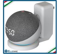 SUPPORTO DA MURO ECHO DOT (4-5 GENERAZIONE) DA PARETE SALVASPAZIO NO CAVI-BIANCO
