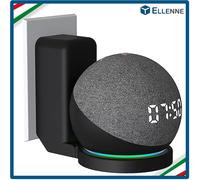 SUPPORTO DA MURO ECHO DOT (4-5 GENERAZIONE) DA PARETE SALVASPAZIO NO CAVI - NERO