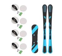 Supporto Da Muro Per Sci In Acciaio Inox Per Garage Casa 4Pz