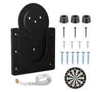 Supporto da Nero Parete per Bersaglio Metro a Nastro, Staffa di Montaggio Dartboard Kit con Viti e Stabilizzatori, Supporto per Freccette da Appendere per Bersagli per Pareti Tavola di Legno