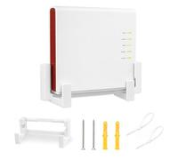 Supporto da parete adatto per AVM Fritz!Box 5690 Pro | Stabile supporto da parete con viti autofilettanti e fascette, stabile e adatto ai cavi, resistente ai raggi UV