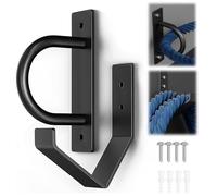 Supporto da Parete, Ancoraggio a Parete con Corda da Combattimento Nero Opaco con Accessori per L'installazione e Gancio da Parete Kit di Montaggio a Parete per Sistemi di Allenamento Della Forza