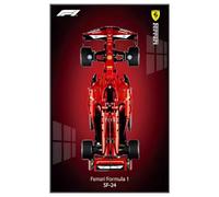 Supporto da parete applicabile per Le-Go Technic 42207/42206/42171/42141 Formula 1 SF-24 Racing Building Blocks, cornice per foto per gli amanti delle auto, 50 x 80 cm, solo parete da esposizione