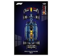 Supporto da parete applicabile per Le-Go Technic 42207/42206/42171/42141 Formula 1 SF-24 Racing Building Blocks, cornice per foto per gli amanti delle auto, 50 x 80 cm, solo parete da esposizione