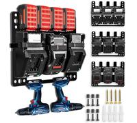 Supporto da parete Bosch 3 in 1 per batteria Bosch (4 batterie + 2 caricatori + 2 cacciaviti), 2 mm in acciaio di alta qualità, con accessori di montaggio