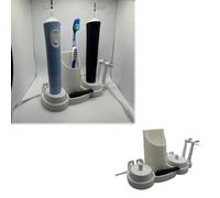 Supporto da parete compatibile con spazzolino elettrico Oral-b doppio con spazio per caricatore, robusto organizer per scrivania OralB IO