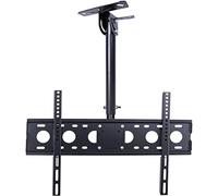 Supporto da parete e soffitto per TV da 3270 pollici, estensione 0,72,7 m, capacità di carico 50 kg, rotazione di 180° e inclinazione di 15°, nero (2,7 m)