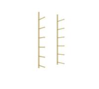 Supporto da parete for tappetini da yoga a 6/9 livelli, supporto for rulli in schiuma e tappetini, soluzione organizzativa salvaspazio(Gold,6-Tier(103cm))