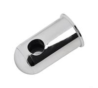 Supporto da parete in ABS per asta doccia da 22 mm, staffa di fissaggio per asta da bagno color argento, compatibile con barre e maniglioni, confezione singola