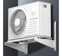 Supporto da parete in acciaio inox resistente per pompa di calore AC mini split doppia barra trasversale con ammortizzatore, supporta fino a 450 kg per un'installazione sicura