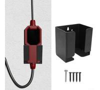 Supporto da parete in acciaio per caricabatterie EV J1772 e per connettore Tesla, staffa compatta per interni ed esterni con hardware per organizzare l'unità di ricarica per veicoli elettrici, nero