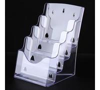 Supporto da parete in acrilico trasparente per brochure per documenti verticali Espositore da tavolo espositore per volantini Porta opuscoli Porta letteratura trasparente di facile accesso