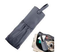 Supporto da parete in ferro e curling, supporto per ferro da appendere, impermeabile da viaggio, borsa di copertura, per lo styling dei capelli, grigio, per descrizione, tinta unita, grigio