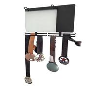 Supporto da parete in metallo con 10 borse per bavaglini, supporto da parete per corridori, corsa, calcio, nuoto, tennis, basket, casa, palestra, competizioni