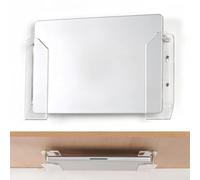 Supporto da parete multiuso per computer portatile, per iPad, MacBook, interruttori, superfici fino a 3,2 cm di spessore, con gestione dei cavi e cornice in acrilico trasparente