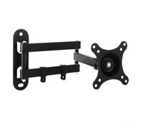 Supporto da parete orientabile e inclinabile per TV da 48-67 cm, staffa a movimento completo per TV piatta e curva, braccio retrattile per risparmiare spazio, può contenere fino a 15 kg (nero)