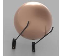 Supporto da Parete per 2/4/6 Palle da Pilates, Robusto Rack da Parete Nero + Viti, per Uso Domestico e Studi di Yoga, Palestre Commerciali, per Stabilità, Terapia o Palle per la Gravidanza-2 each