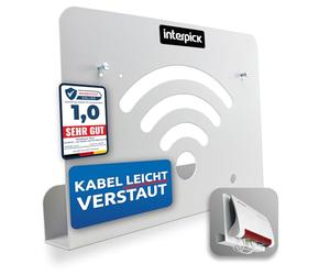 Supporto da parete per AVM FritzBox Modem Router con gestione cavi 5690 7690 7590 AX 6660 Cable 7530 5530 8850 6850 6660 6890 7490