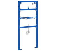 Supporto da parete per bagno blu in acciaio 50x3 cm, regolabile in altezza da 112 a 135 cm, supporto salvaspazio con sistema di installazione flessibile per doccia, lavandino, bagno e toilette