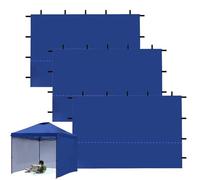 Supporto da parete per baldacchino, pannelli laterali per baldacchino, di protezione UV al 90% con 3 pareti laterali, tessuto antivento con chiusura lampo per esterno
