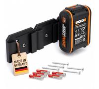 Supporto da parete per batteria compatibile con WORX 20 V PowerShare, supporto per 3 batterie, montaggio a parete per officina e garage, nero, prodotto in Germania