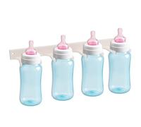 Supporto da parete per biberon Dr. Brown's a collo stretto e largo, accessori per bambini, materiale ABS impermeabile, portabottiglie con accessori per porte dell'armadio o pareti della cucina