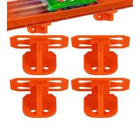 Supporto da parete per binario per auto in - Ferma istantaneamente il disordine sul pavimento, supporto per display a corsia singola in 4 pezzi per ruote calde e scatola di fiammiferi, camion gi