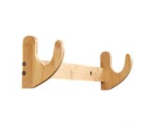 Supporto da parete per canna da pesca in legno naturale, supporto orizzontale per 1-5 canne, apertura curva angolata per una conservazione sicura, ideale per casa, garage, imbarcazioni (1 piano)