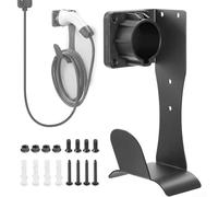 Supporto da parete per caricabatterie EV in acciaio inossidabile per connettore J1772 per ridurre lo stress del cavo e prevenire rischi di inciampo