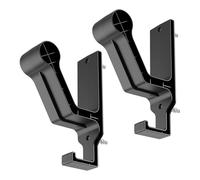 Supporto da parete per casco da moto, 18,2 cm, supporto in polipropilene nero, robusto supporto per uomo, set da 2 pezzi, resistente, organizza l'attrezzatura da equitazione massimizzando lo spazio