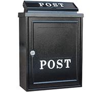 Supporto da parete per cassetta delle lettere, cassetta delle lettere esterna, cassetta delle lettere bloccabili in metallo antiruggine, scatola bloccabile esterna per la casa e l'ufficio