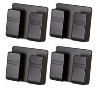 supporto da parete per cellulare, comandi con colla, per cavo dati, comodini e letti da doccia, compatibile con telefoni cellulari (nero)