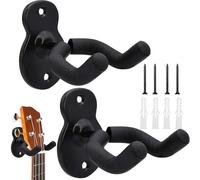Supporto da Parete per Chitarra,2 Pezzi Appendiabiti da Parete Supporto Chitarra Muro Gancio da Parete per Chitarra in Metallo Per Ukulele,Basso,Mandolino e Banjo