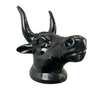 Supporto da parete per chitarra con design a testa di toro, per ukulele, basso, nero, 11,2 x 10 x 7,9 cm