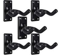 Supporto da parete per chitarra, con gancio nero per chitarra, con clip per accordatore set of 5 hangers