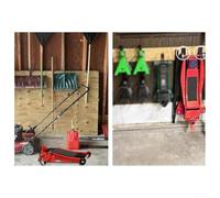 Supporto da parete per cric idraulico per garage o officina, con supporto in acciaio resistente per organizzare e riporre martinetti idraulici in modo efficiente e sicuro