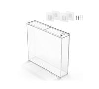Supporto da Parete per Custodie di CD Singole e Doppie, con Cornice Espositiva In Acrilico.