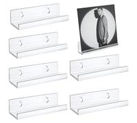 Supporto da parete per dischi in vinile, per album, display acrilico trasparente, da 4 pollici, supporto da parete per dischi in vinile | 6 pezzi, presentazione perfetta per la cameretta dei bambini,