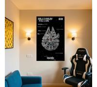 Supporto da parete per display a LED LE-GO per 75389 75257 Millenniium Falcion con staffa a gancio per auto Le-go, montaggio a parete, idea regalo, decorazione (senza modello) (A)