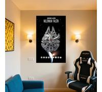 Supporto da parete per display a LED LE-GO per 75389 75257 Millenniium Falcion con staffa a gancio per auto Le-go, montaggio a parete, idea regalo, decorazione (senza modello) (C)
