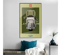 Supporto da parete per display da parete per LE-GO 42110 Land Rover Defender compatibile con Le-go staffa a gancio per auto montaggio a parete idee regalo decorazione Dimensioni: 50 x 80 cm (senza