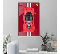 Supporto da parete per display da parete per LE-GO 42143 Ferrarri S-P-3 compatibile con Le-go staffa a gancio per auto montaggio a parete idee regalo decorazione Dimensioni: 50 x 80 cm (senza modello